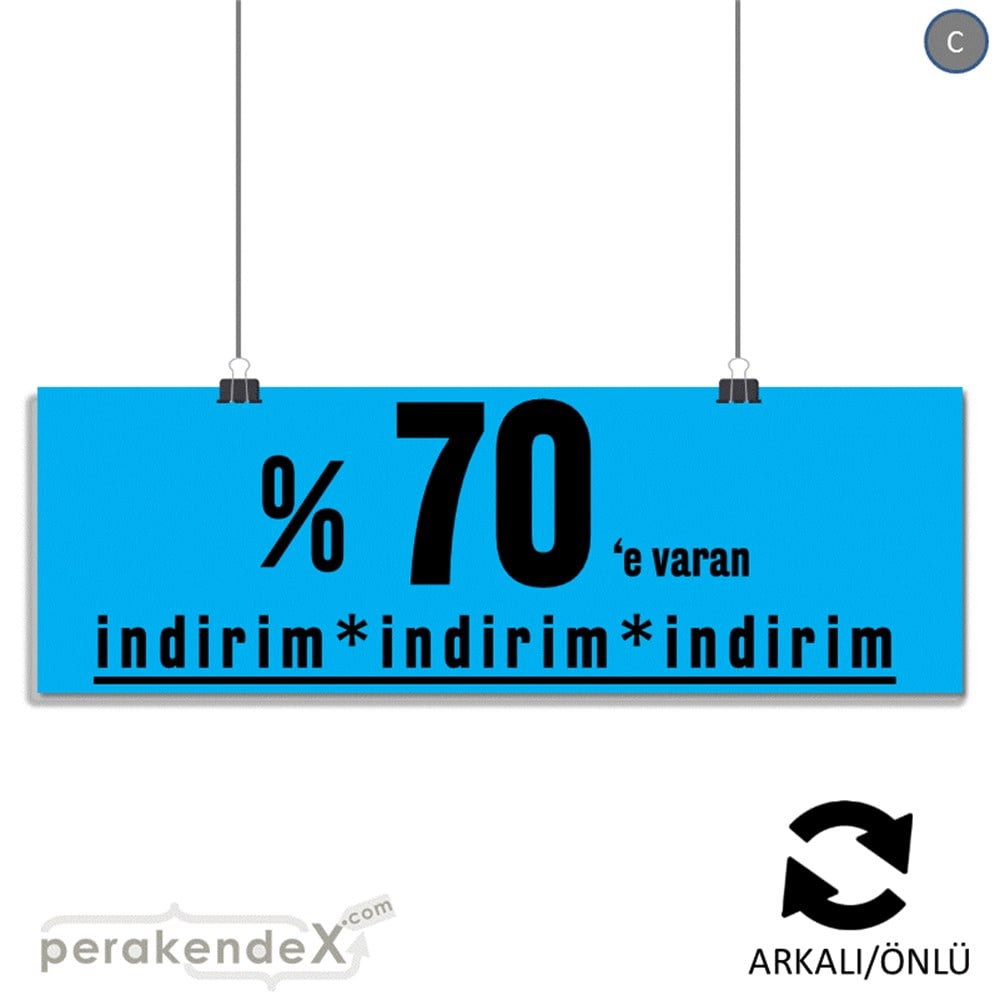 yüzde 70 e varan indirim SERT PLASTİK BANNER  -dikdörtgen,çift yön baskı