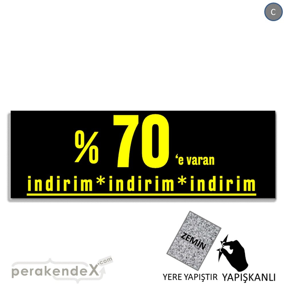 yüzde 70 e varan indirim YER ZEMİNE YAPIŞAN BANNER -dikdörtgen,tek yön baskı