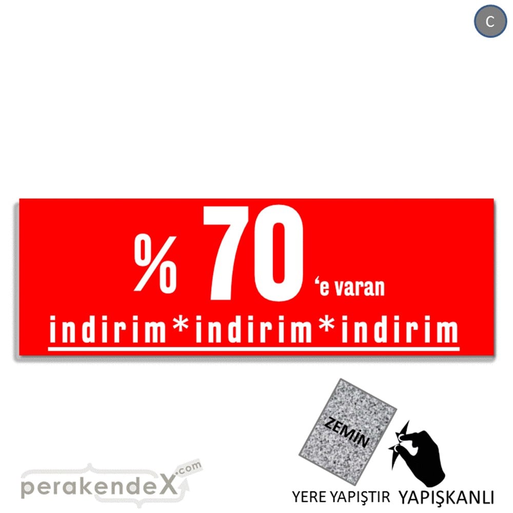 yüzde 70 e varan indirim YER ZEMİNE YAPIŞAN BANNER -dikdörtgen,tek yön baskı
