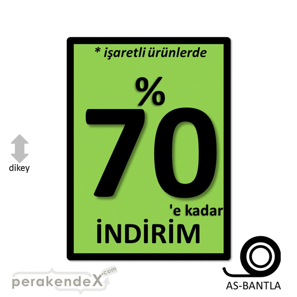 yüzde 70 indirim * işaretli ürünlerde POSTERİ -dikdörtgen,tek yön baskı