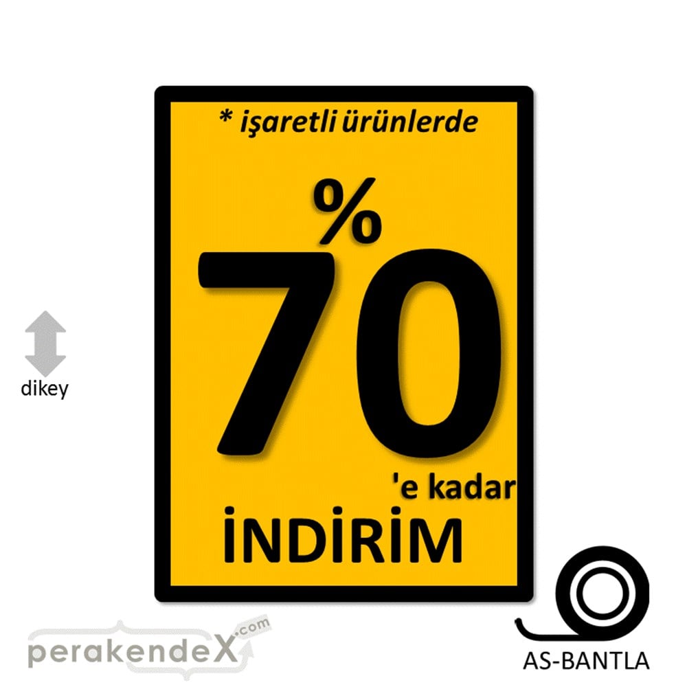 yüzde 70 indirim * işaretli ürünlerde POSTERİ -dikdörtgen,tek yön baskı