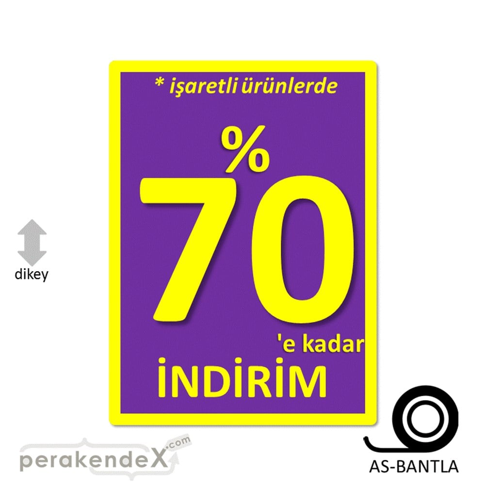 yüzde 70 indirim * işaretli ürünlerde POSTERİ -dikdörtgen,tek yön baskı