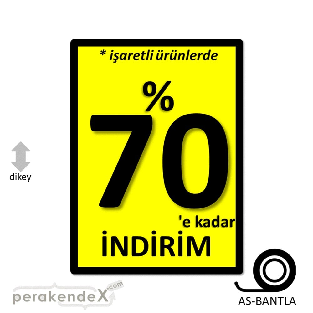 yüzde 70 indirim * işaretli ürünlerde POSTERİ -dikdörtgen,tek yön baskı