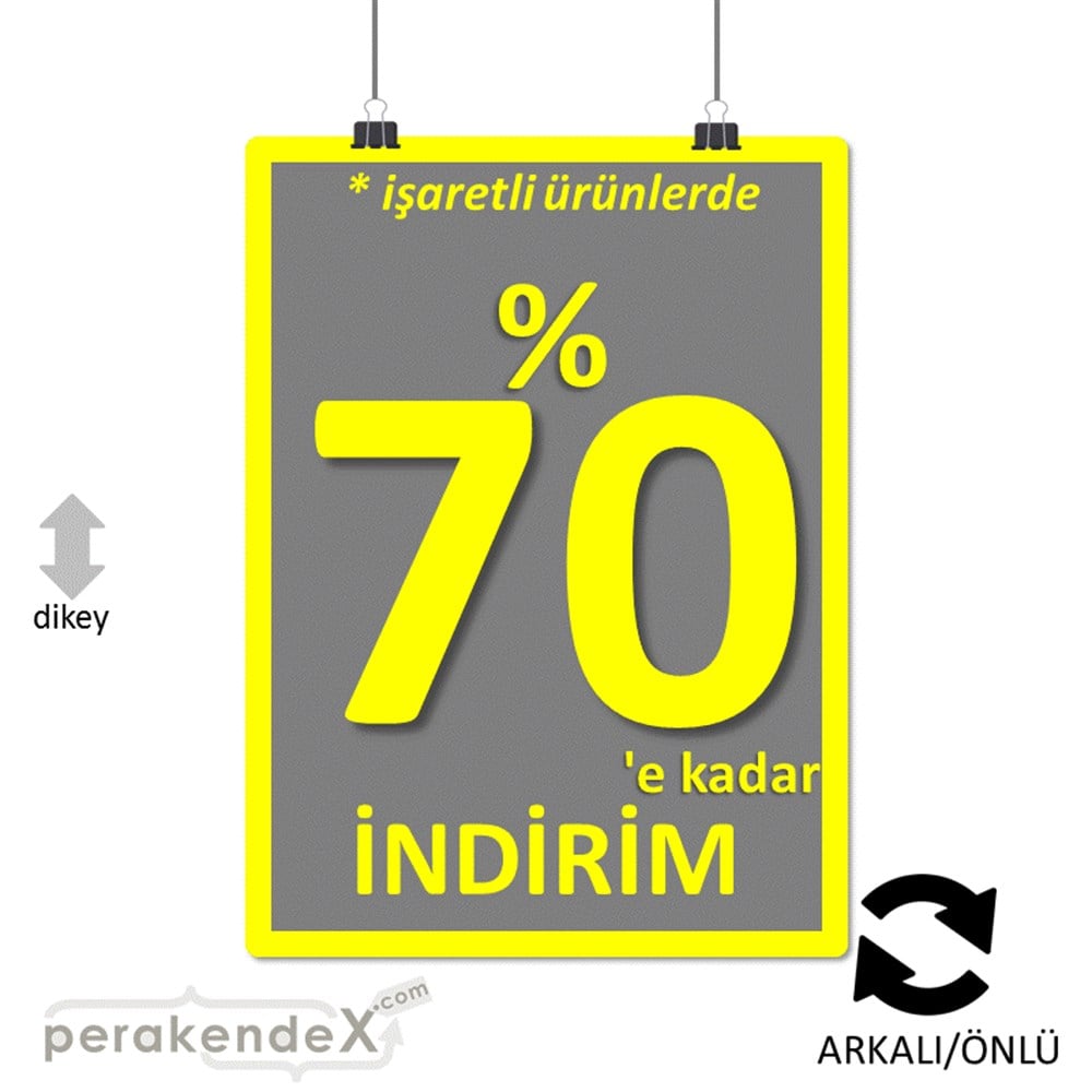 yüzde 70 indirim * işaretli ürünlerde SERT PLASTİK POSTER -dikdörtgen,çift yön baskı