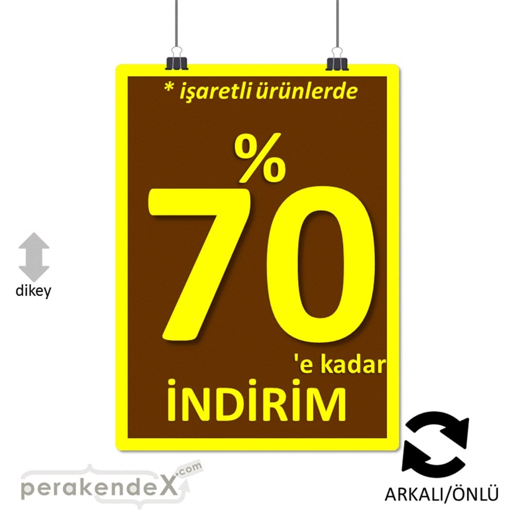 yüzde 70 indirim * işaretli ürünlerde SERT PLASTİK POSTER -dikdörtgen,çift yön baskı