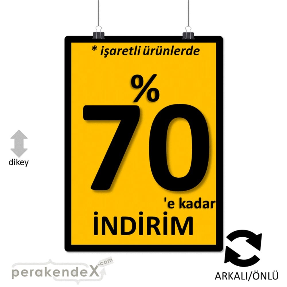 yüzde 70 indirim * işaretli ürünlerde SERT PLASTİK POSTER -dikdörtgen,çift yön baskı