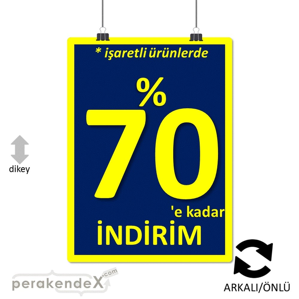 yüzde 70 indirim * işaretli ürünlerde SERT PLASTİK POSTER -dikdörtgen,çift yön baskı