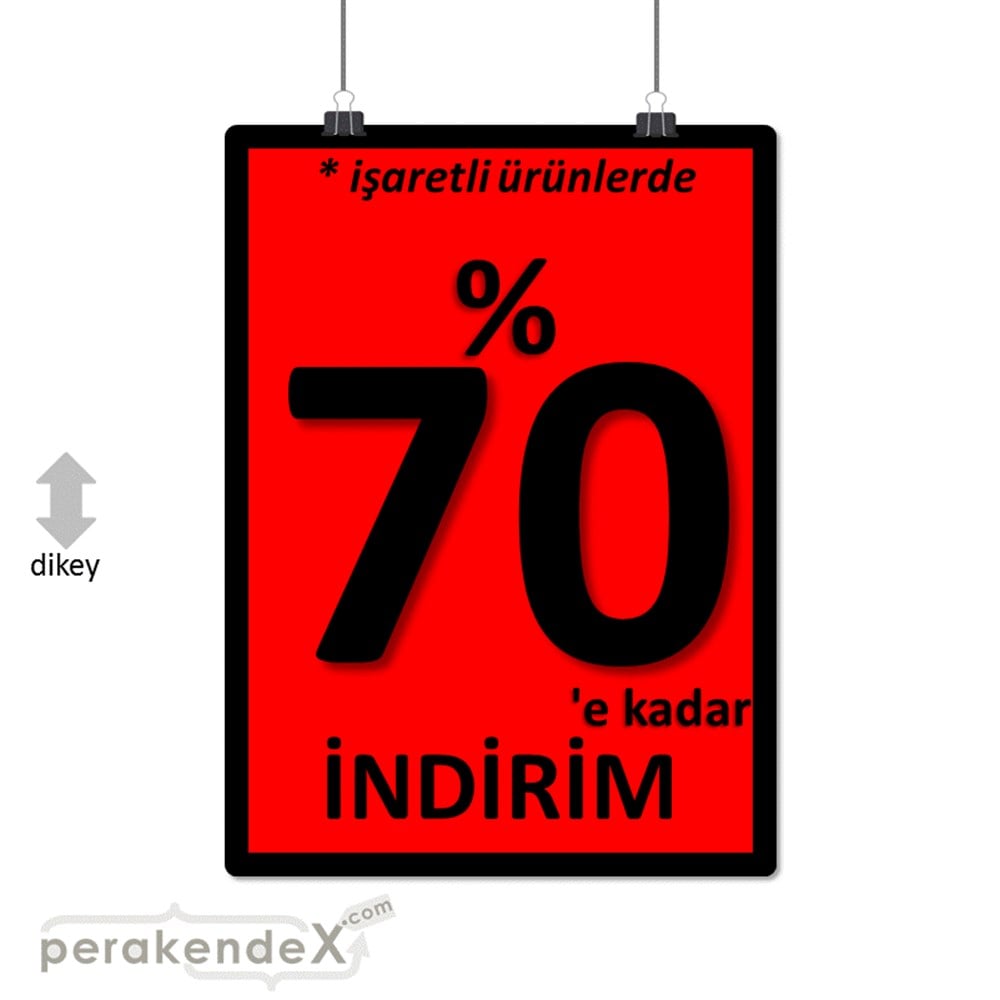 yüzde 70 indirim * işaretli ürünlerde SERT PLASTİK POSTER -dikdörtgen,tek yön baskı