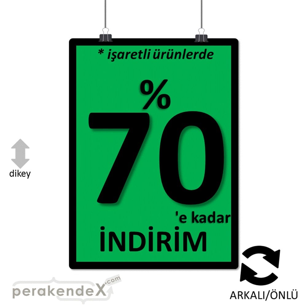 yüzde 70 indirim * işaretli ürünlerde SERT PLASTİK POSTER -dikdörtgen,çift yön baskı