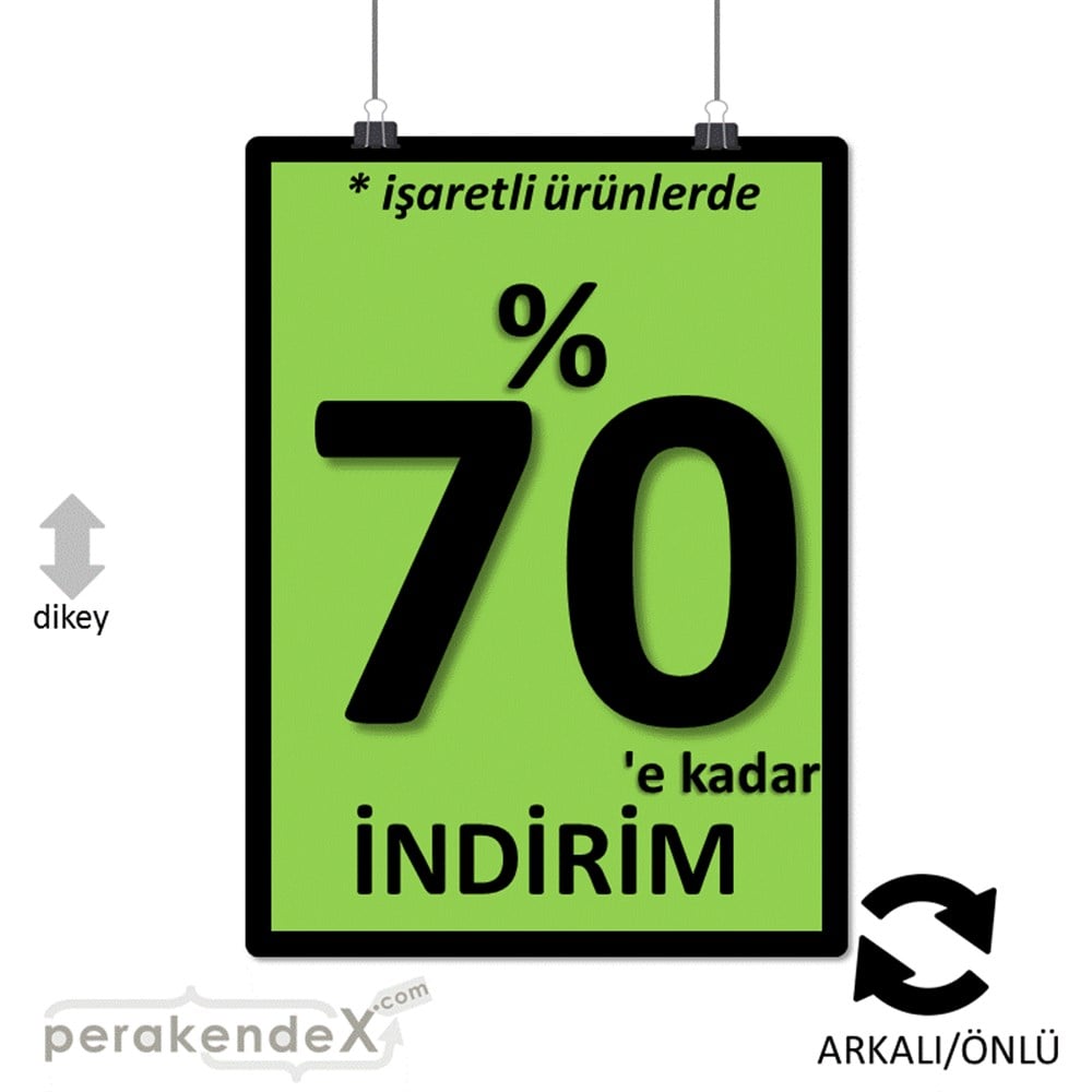 yüzde 70 indirim * işaretli ürünlerde SERT PLASTİK POSTER -dikdörtgen,çift yön baskı