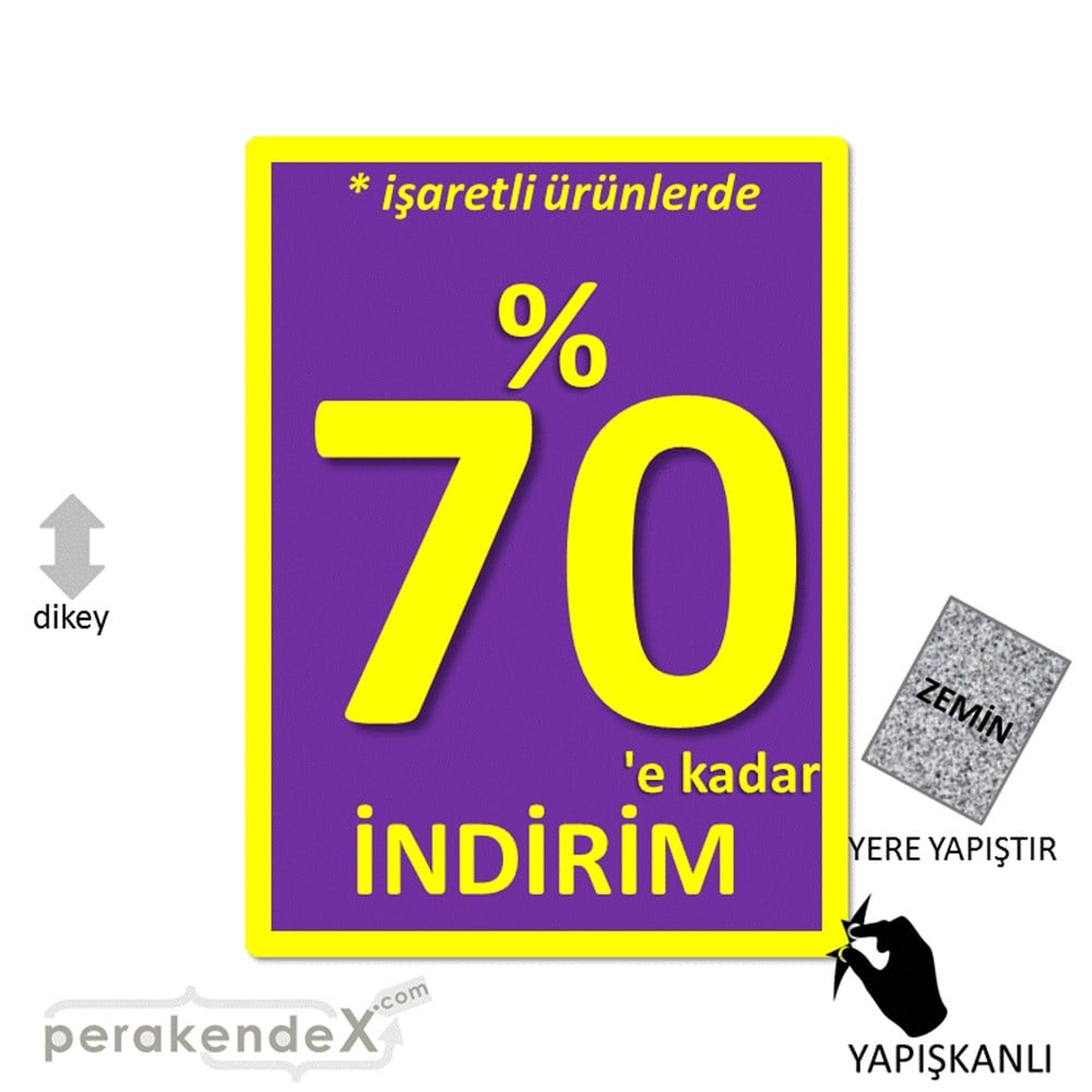 yüzde 70 indirim * işaretli ürünlerde YER ZEMİNE YAPIŞIR -dikdörtgen,tek yön baskı