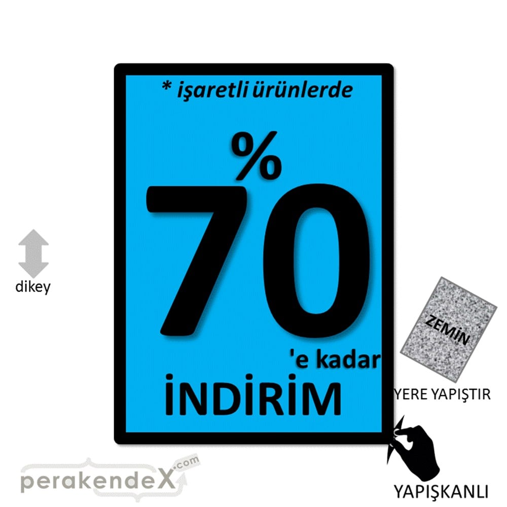yüzde 70 indirim * işaretli ürünlerde YER ZEMİNE YAPIŞIR -dikdörtgen,tek yön baskı