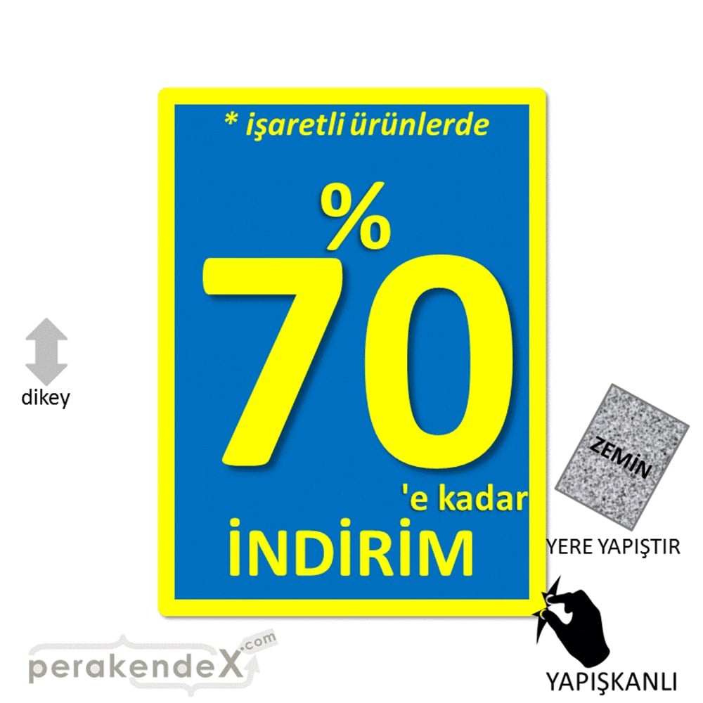yüzde 70 indirim * işaretli ürünlerde YER ZEMİNE YAPIŞIR -dikdörtgen,tek yön baskı