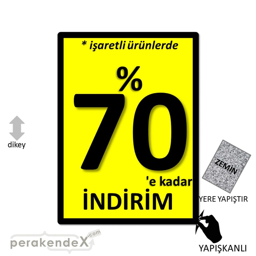 yüzde 70 indirim * işaretli ürünlerde YER ZEMİNE YAPIŞIR -dikdörtgen,tek yön baskı