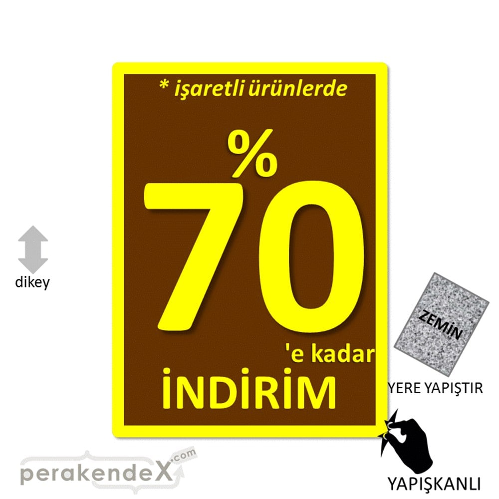 yüzde 70 indirim * işaretli ürünlerde YER ZEMİNE YAPIŞIR -dikdörtgen,tek yön baskı