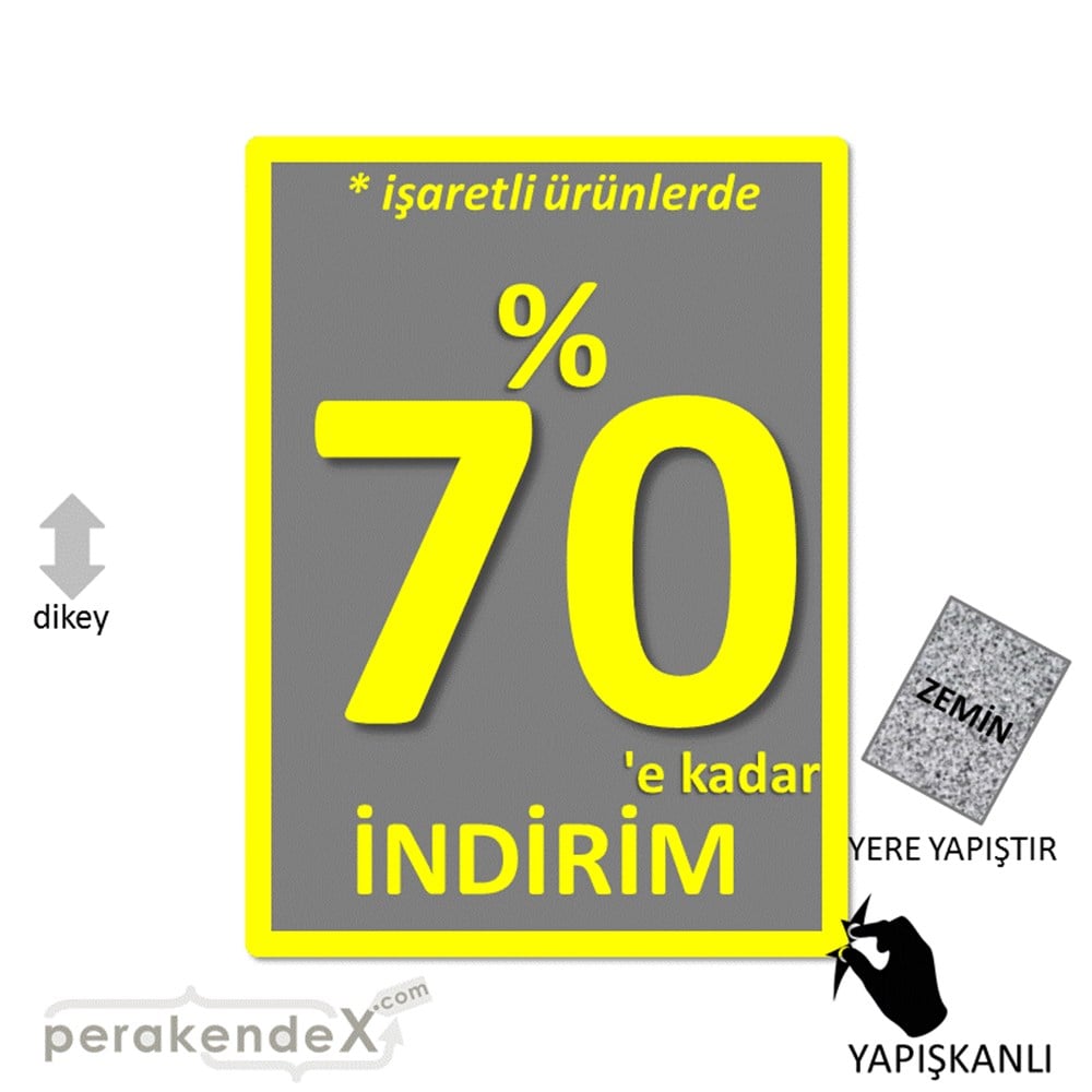 yüzde 70 indirim * işaretli ürünlerde YER ZEMİNE YAPIŞIR -dikdörtgen,tek yön baskı