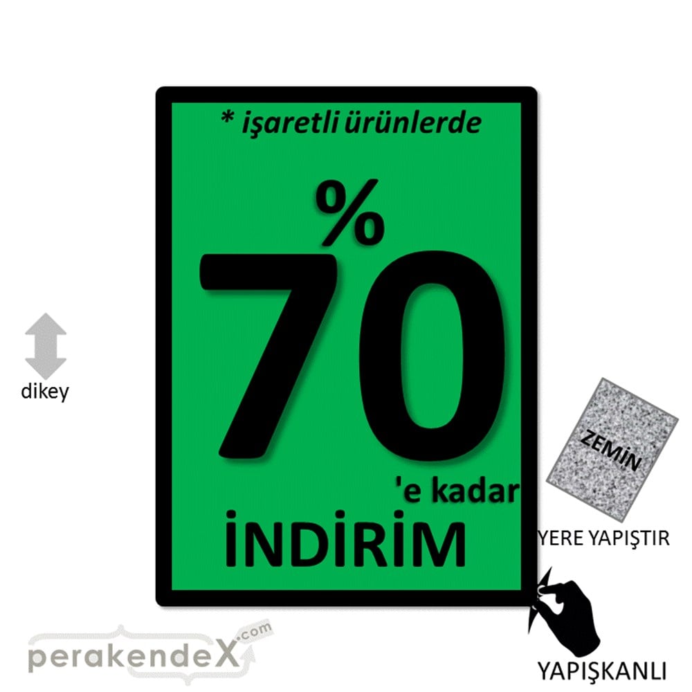 yüzde 70 indirim * işaretli ürünlerde YER ZEMİNE YAPIŞIR -dikdörtgen,tek yön baskı