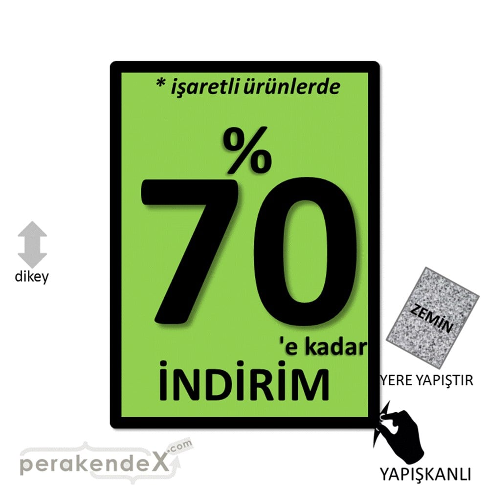 yüzde 70 indirim * işaretli ürünlerde YER ZEMİNE YAPIŞIR -dikdörtgen,tek yön baskı