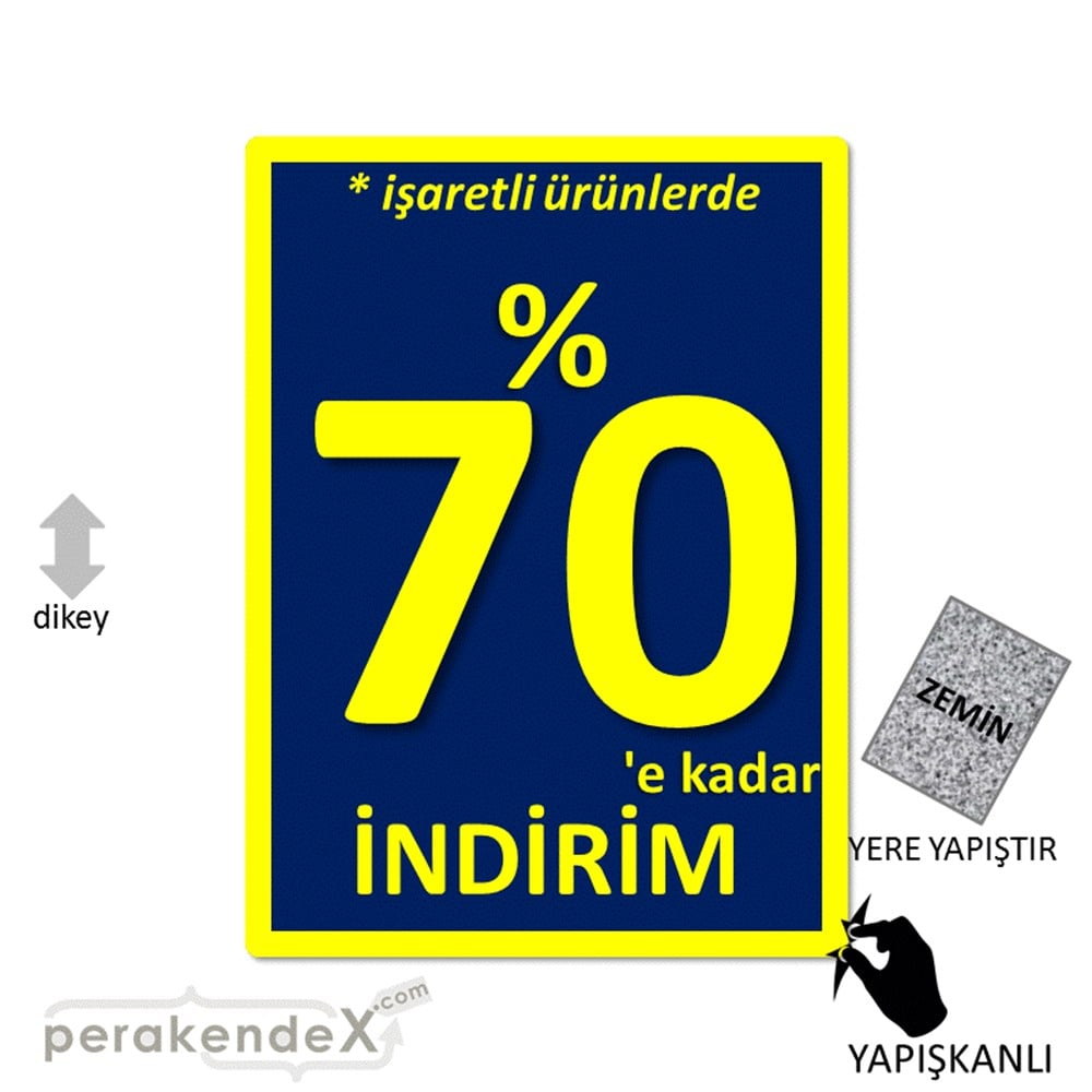 yüzde 70 indirim * işaretli ürünlerde YER ZEMİNE YAPIŞIR -dikdörtgen,tek yön baskı