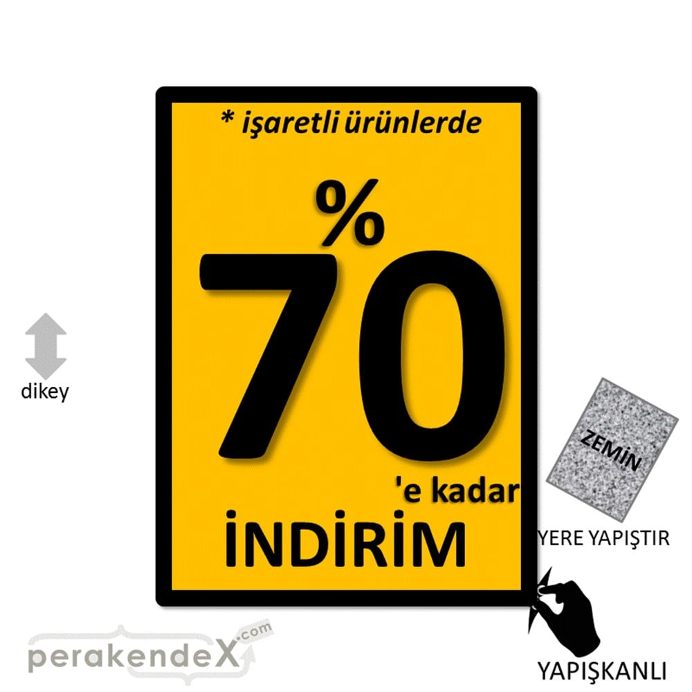yüzde 70 indirim * işaretli ürünlerde YER ZEMİNE YAPIŞIR -dikdörtgen,tek yön baskı