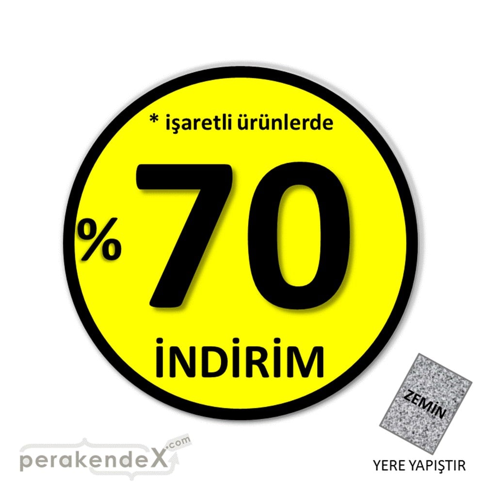 yüzde 70 indirim * işaretli ürünlerde YER ZEMİNE YAPIŞIR -oval,tek yön baskı