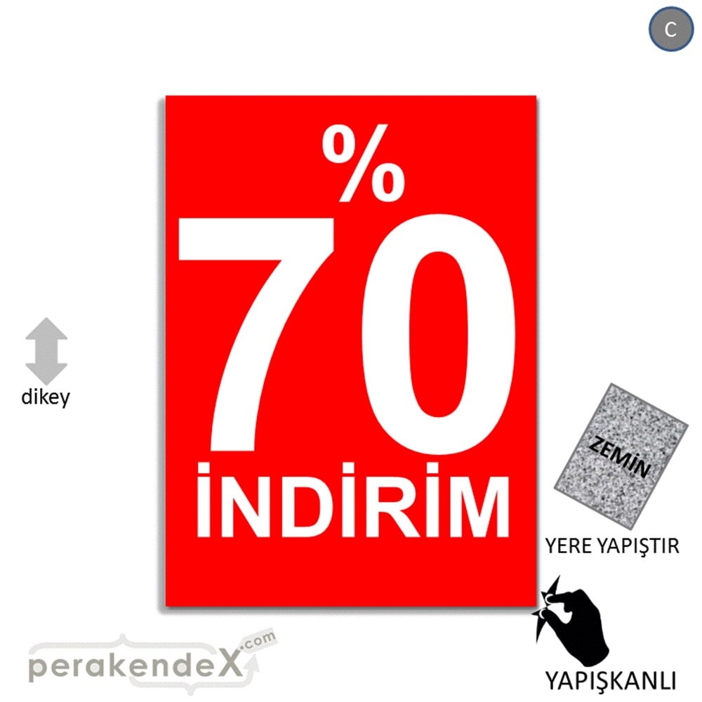yüzde 70 indirim YER ZEMİNE YAPIŞIR -dikdörtgen,tek yön baskı