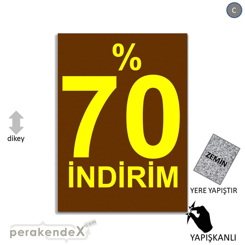 yüzde 70 indirim YER ZEMİNE YAPIŞIR -dikdörtgen,tek yön baskı