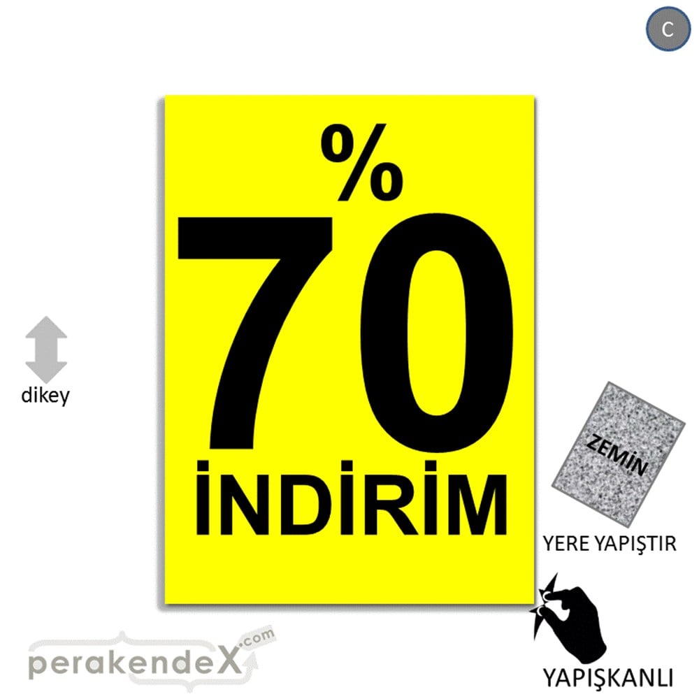 yüzde 70 indirim YER ZEMİNE YAPIŞIR -dikdörtgen,tek yön baskı