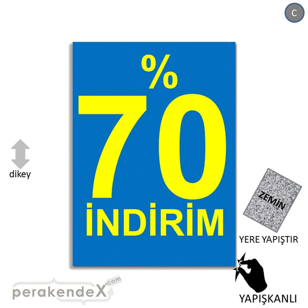 yüzde 70 indirim YER ZEMİNE YAPIŞIR -dikdörtgen,tek yön baskı