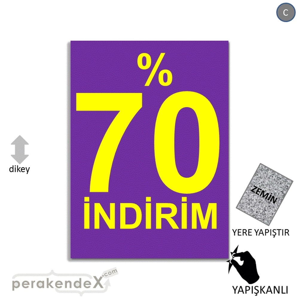yüzde 70 indirim YER ZEMİNE YAPIŞIR -dikdörtgen,tek yön baskı