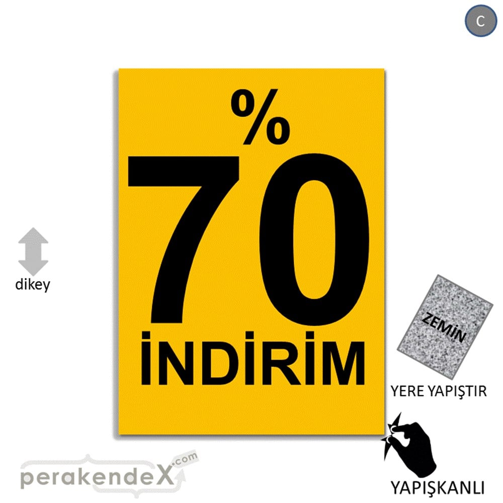 yüzde 70 indirim YER ZEMİNE YAPIŞIR -dikdörtgen,tek yön baskı