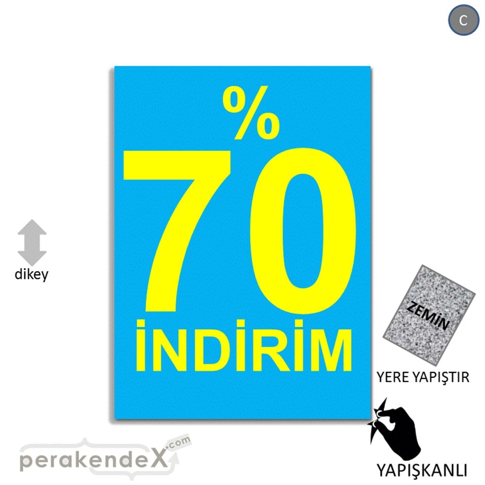 yüzde 70 indirim YER ZEMİNE YAPIŞIR -dikdörtgen,tek yön baskı