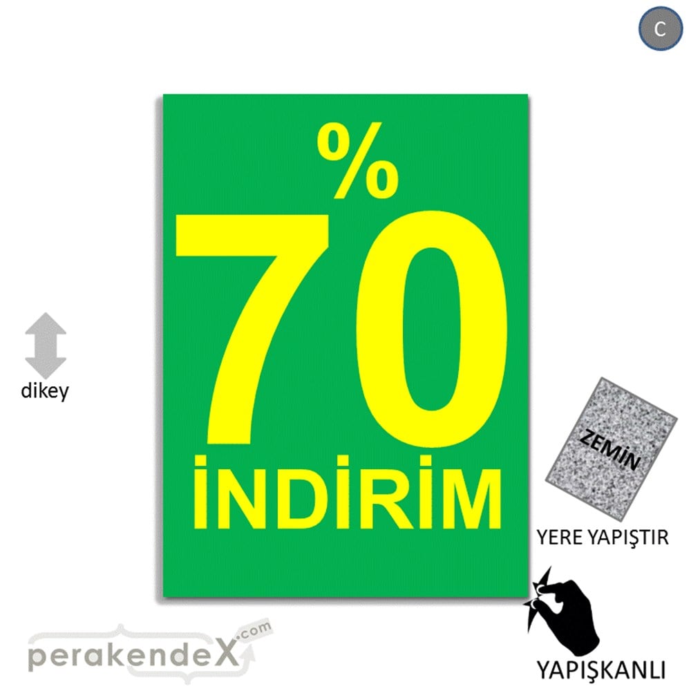 yüzde 70 indirim YER ZEMİNE YAPIŞIR -dikdörtgen,tek yön baskı