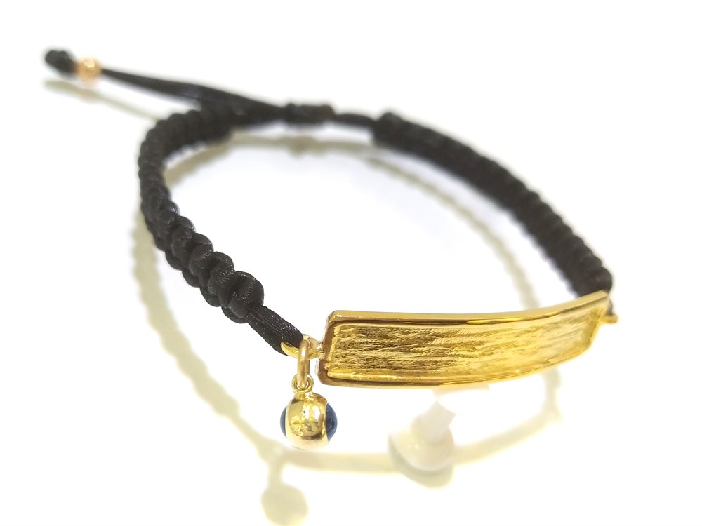 Göz Boncuklu Makrome Örgü  Bileklik 14K Altın (Yarım Altın, Ata Tam, Reşat tam İçin)