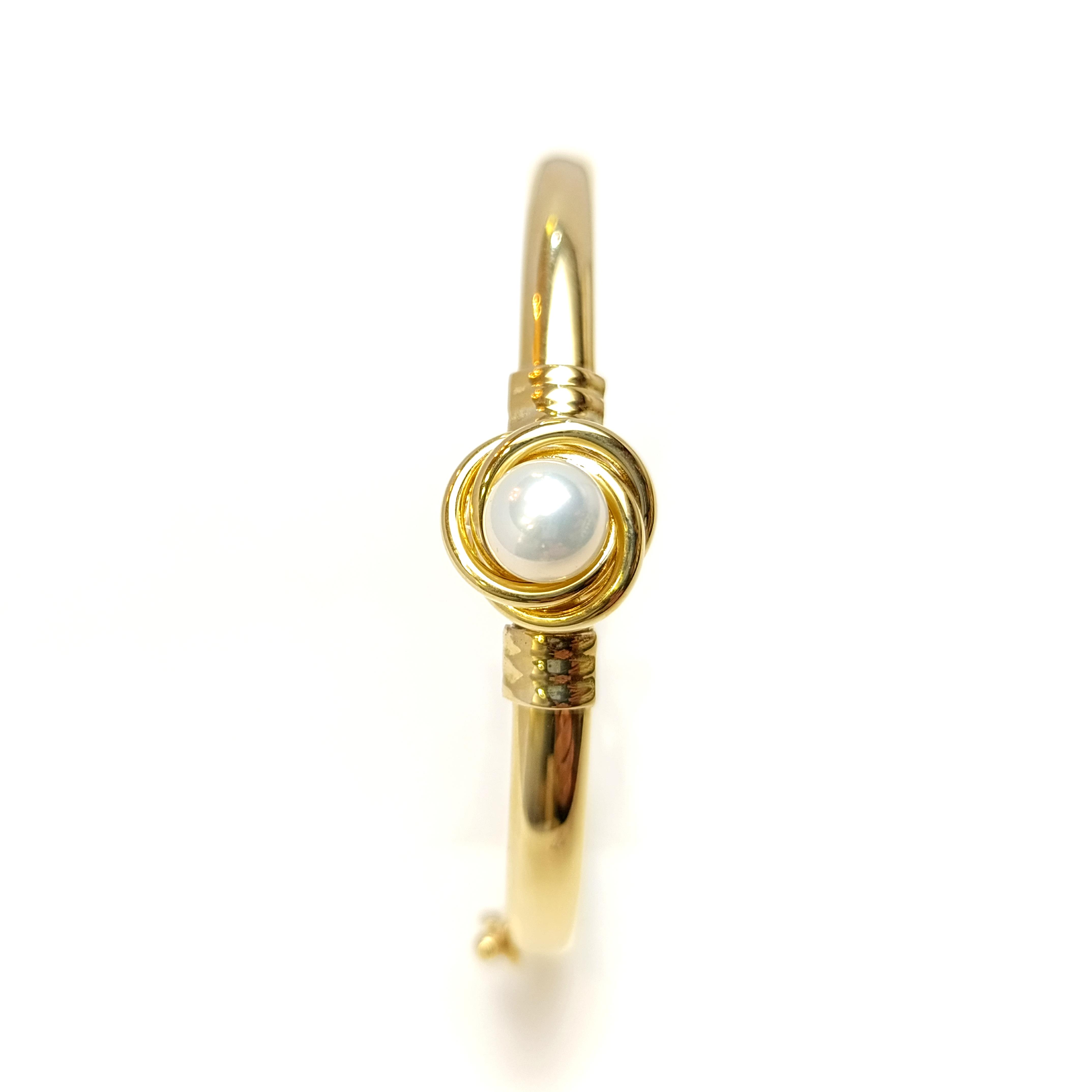 İnci Olimpiyat Kelepçe Bilezik 14 Ayar Altın HD VİDEOLU