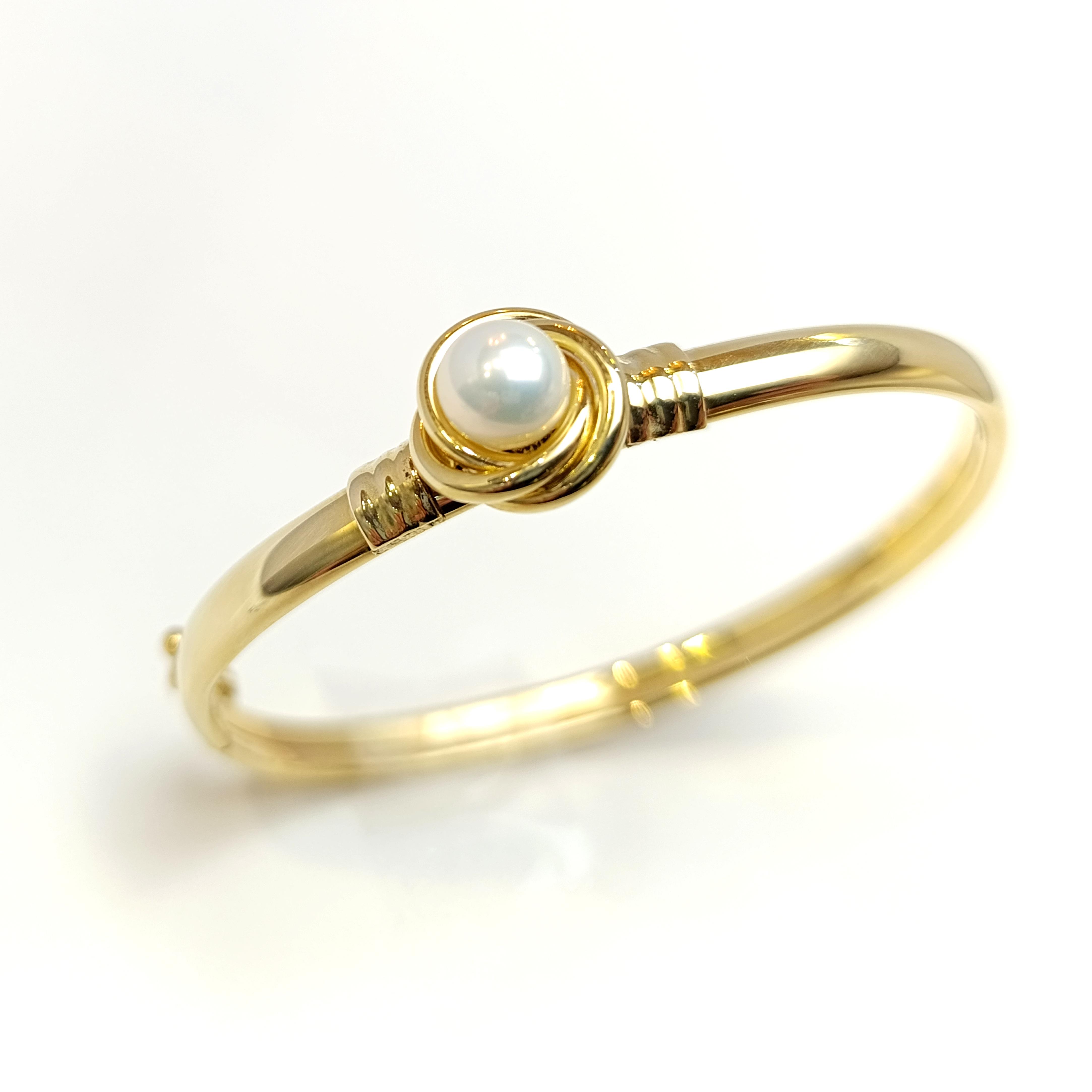 İnci Olimpiyat Kelepçe Bilezik 14 Ayar Altın HD VİDEOLU