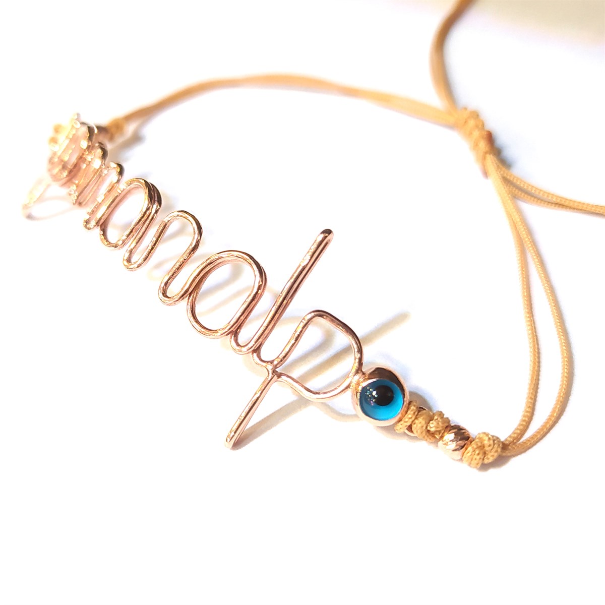 İsim Örgü  Bileklik 14K Altın 