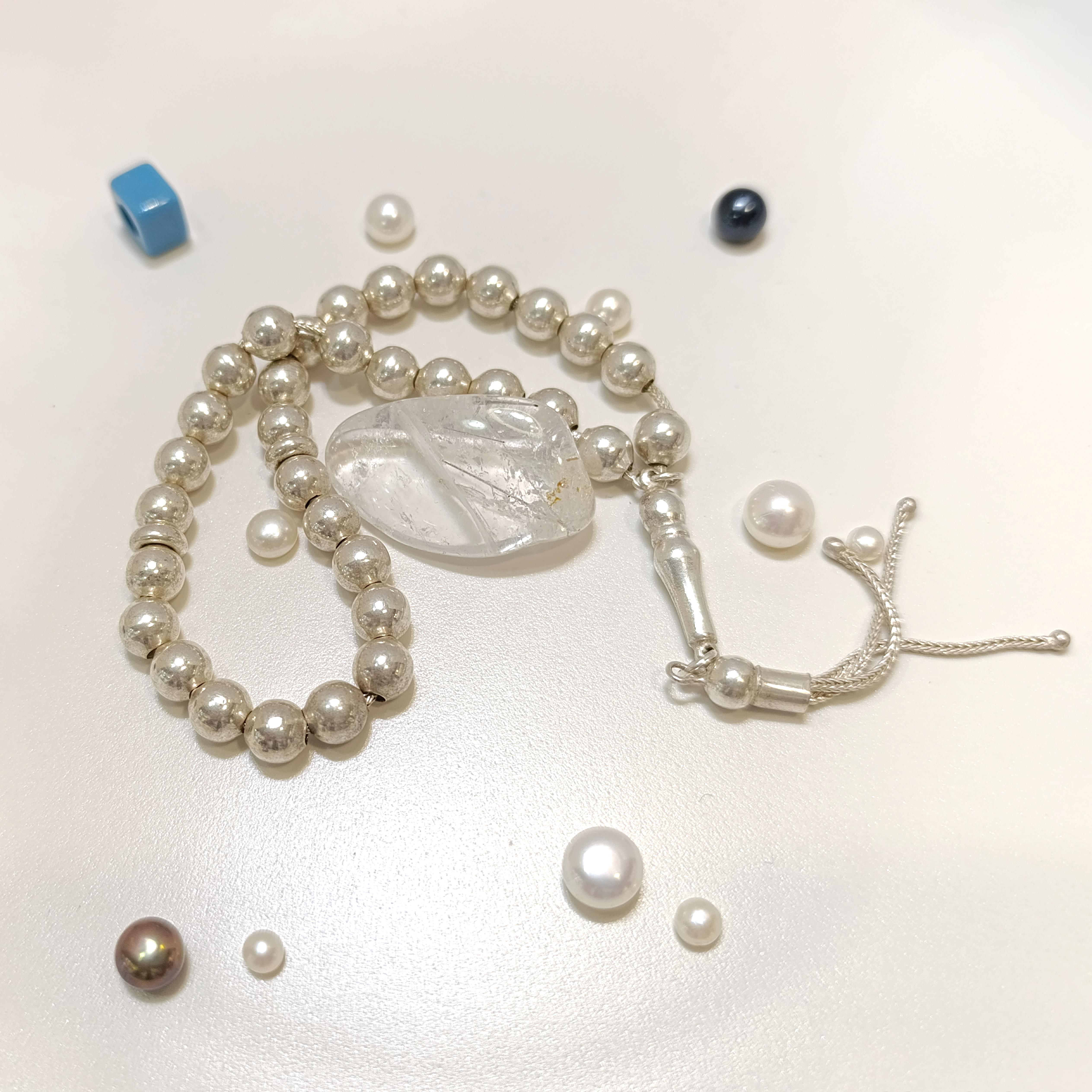 Yuvarlak 925 Ayar Gümüş Tesbih HD VİDEOLU