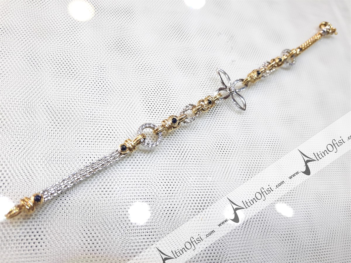 Çiçek Zincir Künye 14 Ayar Altın