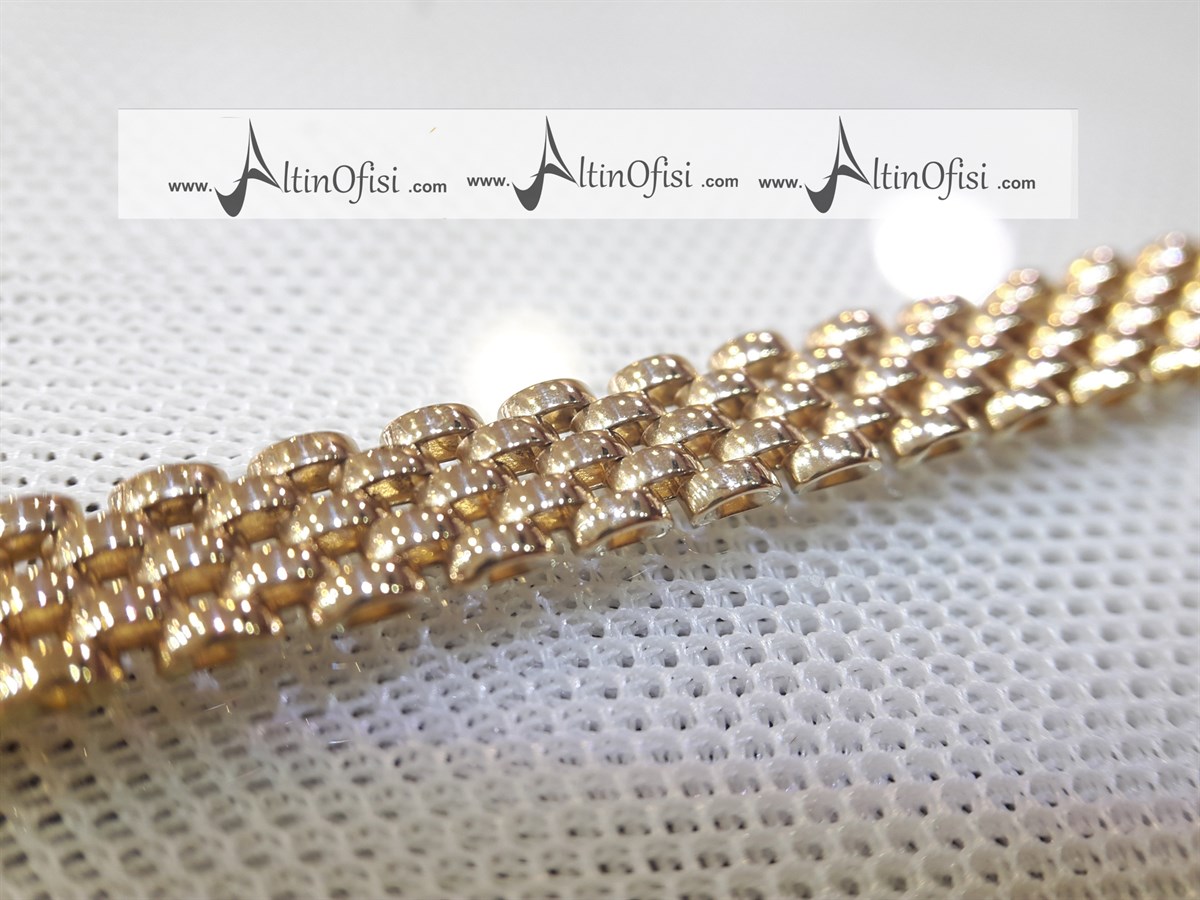 Taşsız Modern Künye 14 Ayar Altın