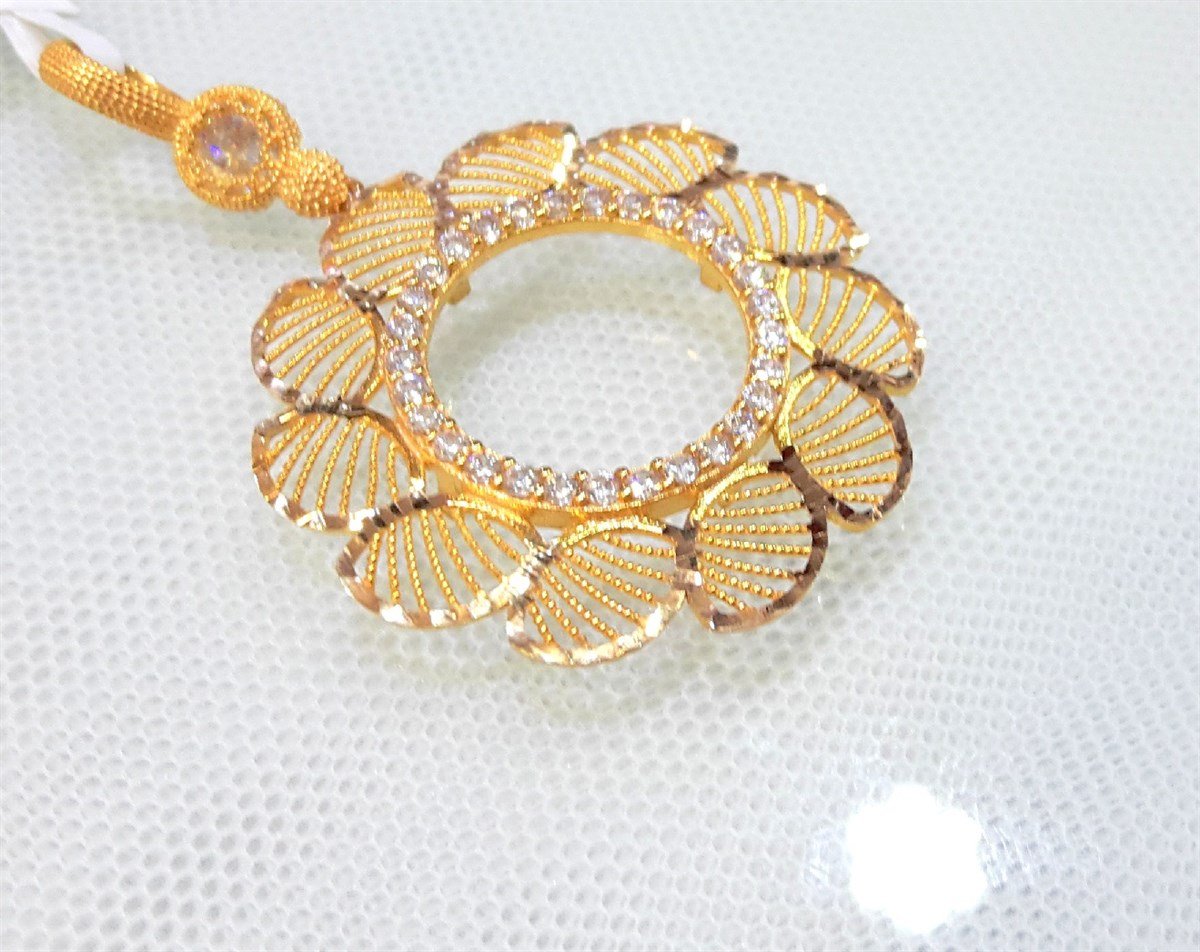 Ayçiçeği Çeyrek Ziynet yada Ata Yarım Sikke için çerçeve Kolye 14 Ayar Altın