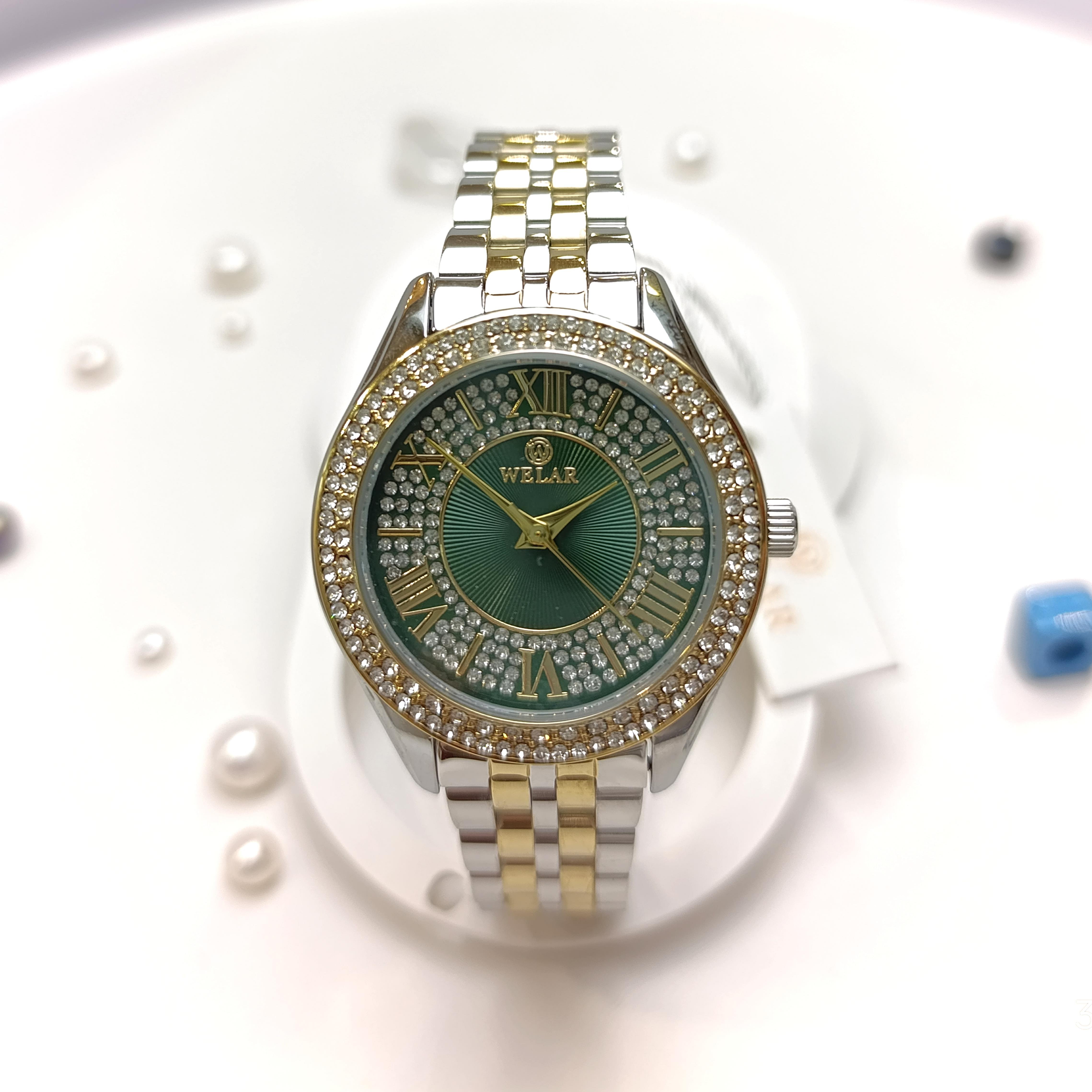 Taşlı Welar Bayan Saat 3 ATM Su Geçirmez Saat HD VİDEOLU