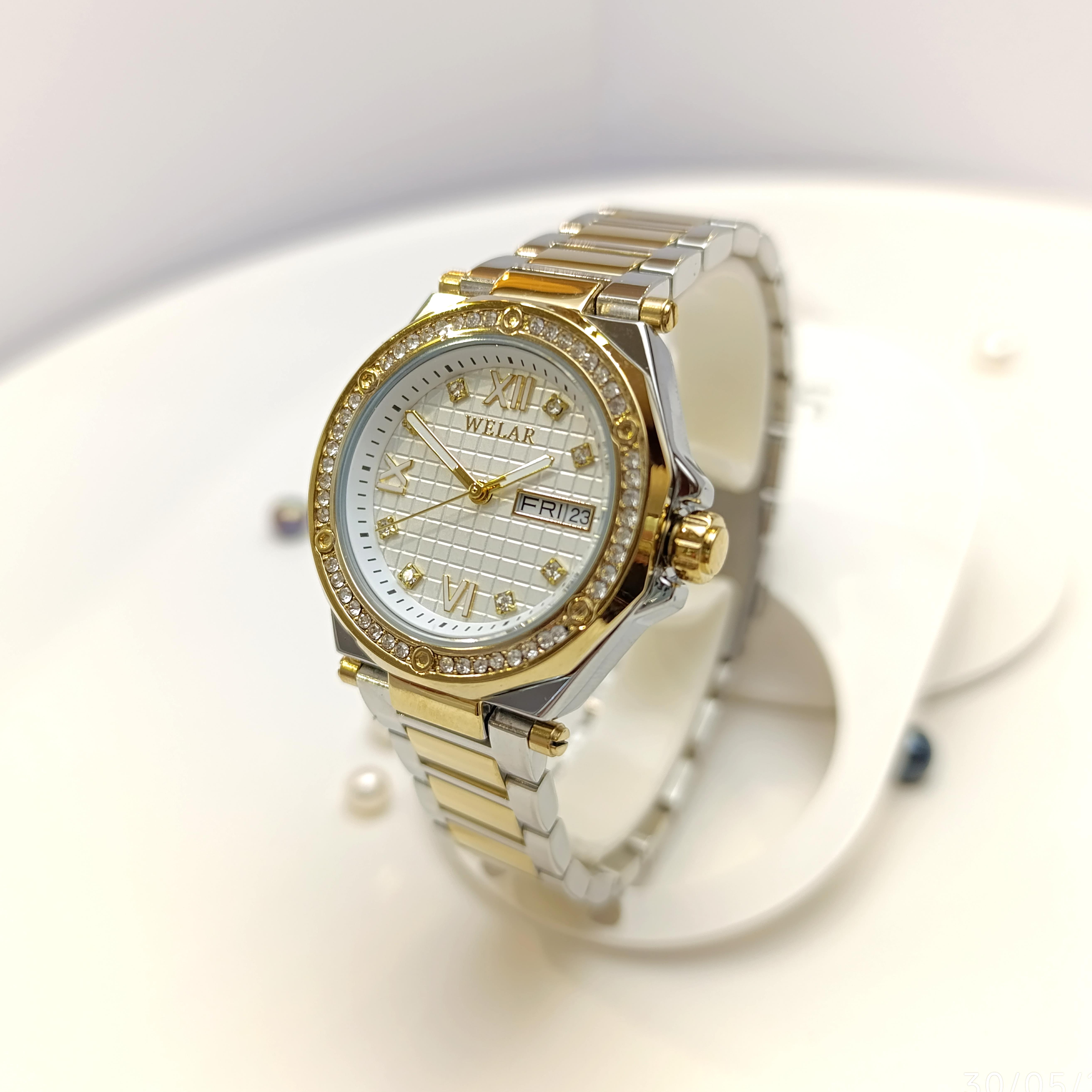 Taşlı Welar Bayan Saat 3 ATM Su Geçirmez Saat HD VİDEOLU