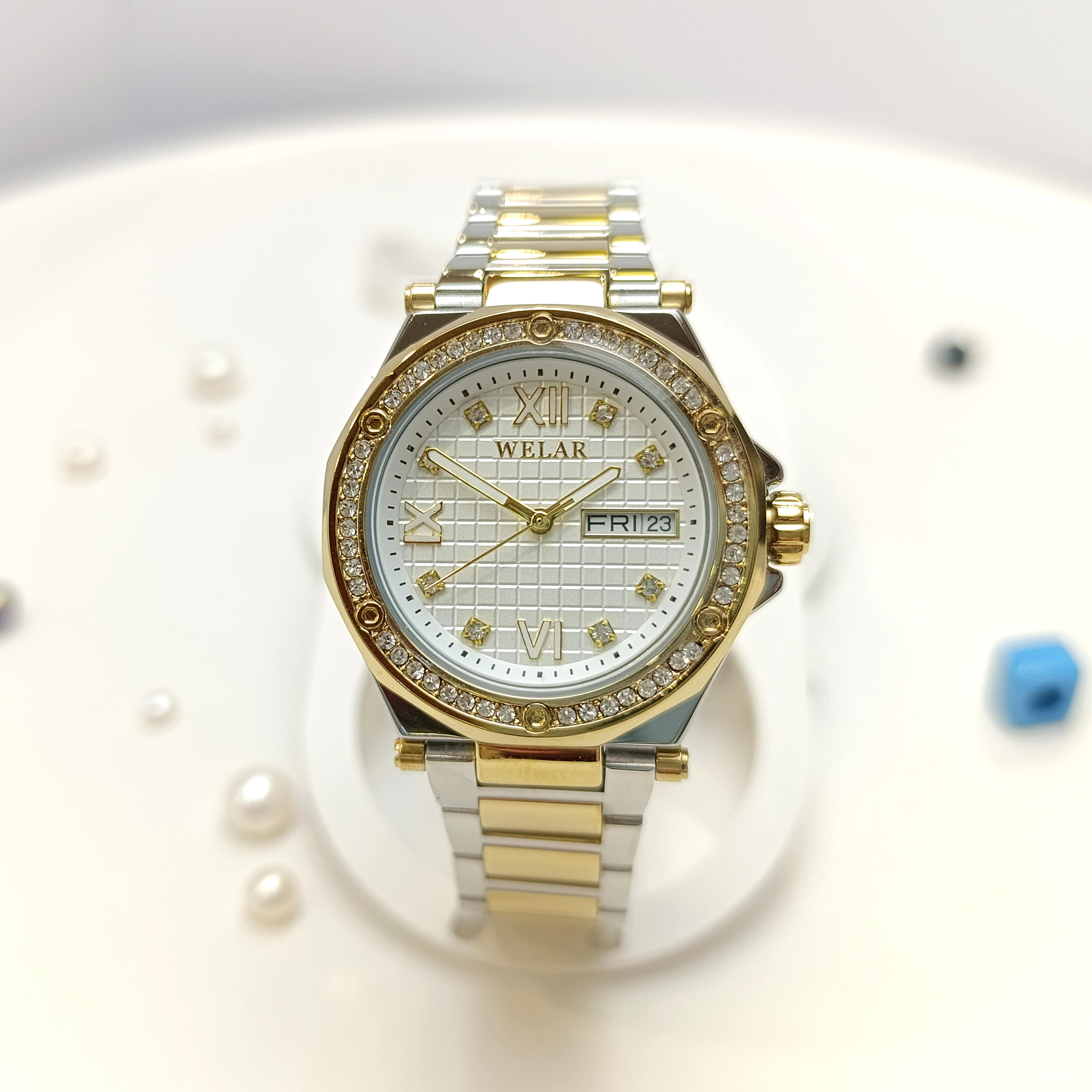 Taşlı Welar Bayan Saat 3 ATM Su Geçirmez Saat HD VİDEOLU