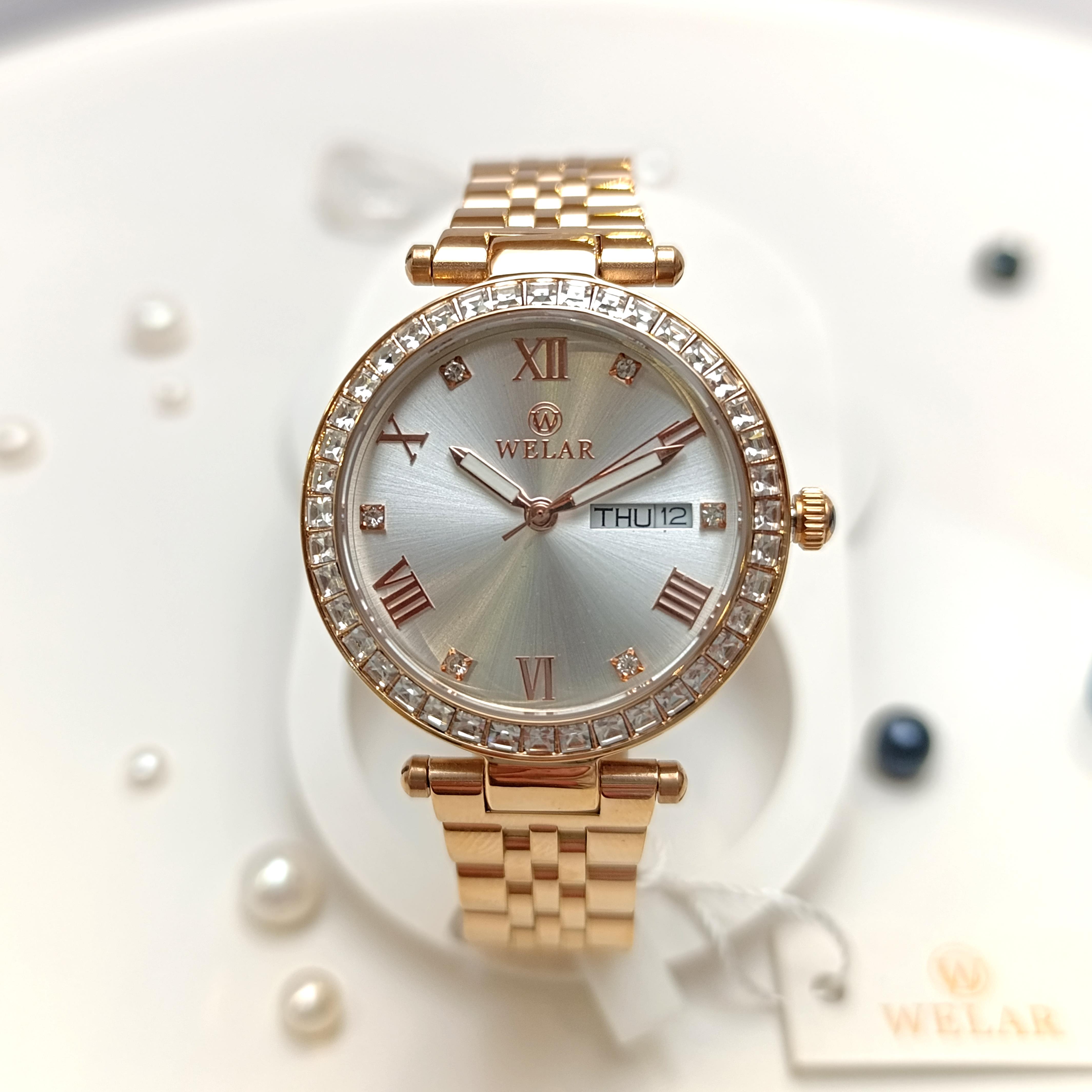 Taşlı Welar Bayan Saat 3 ATM Su Geçirmez Saat HD VİDEOLU