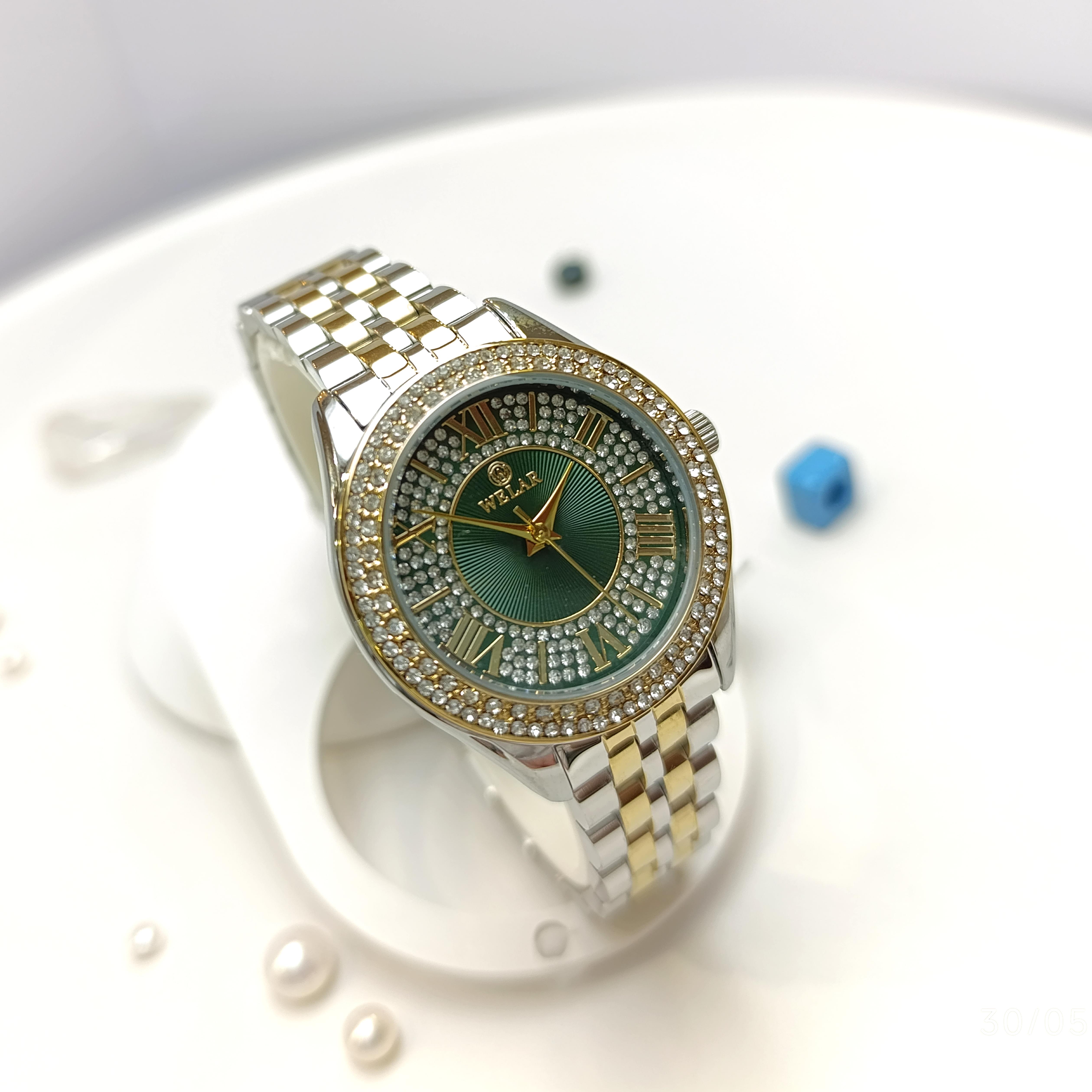 Taşlı Welar Bayan Saat 3 ATM Su Geçirmez Saat HD VİDEOLU