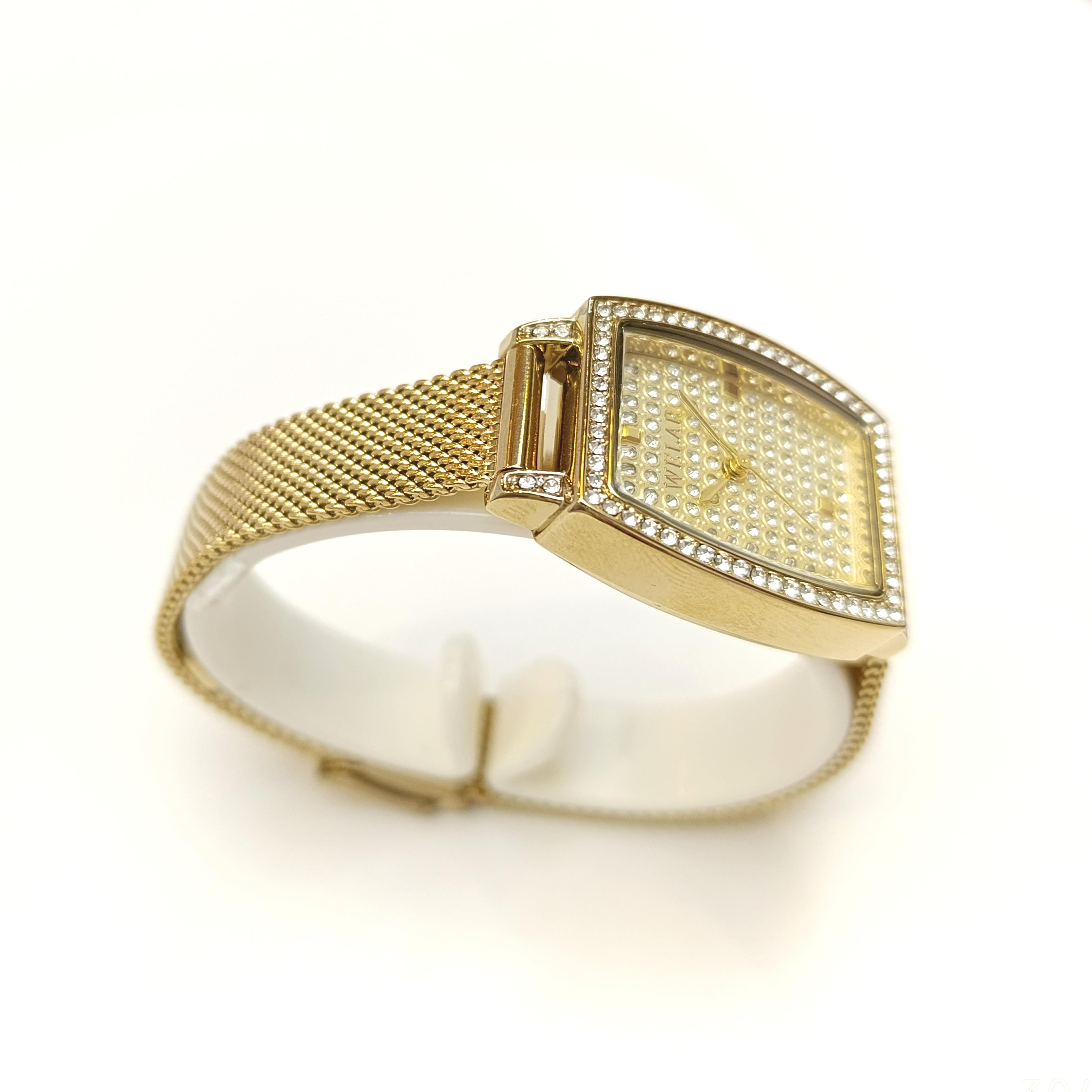 Taşlı Welar Bayan Saat 5 ATM Su Geçirmez Saat HD VİDEOLU