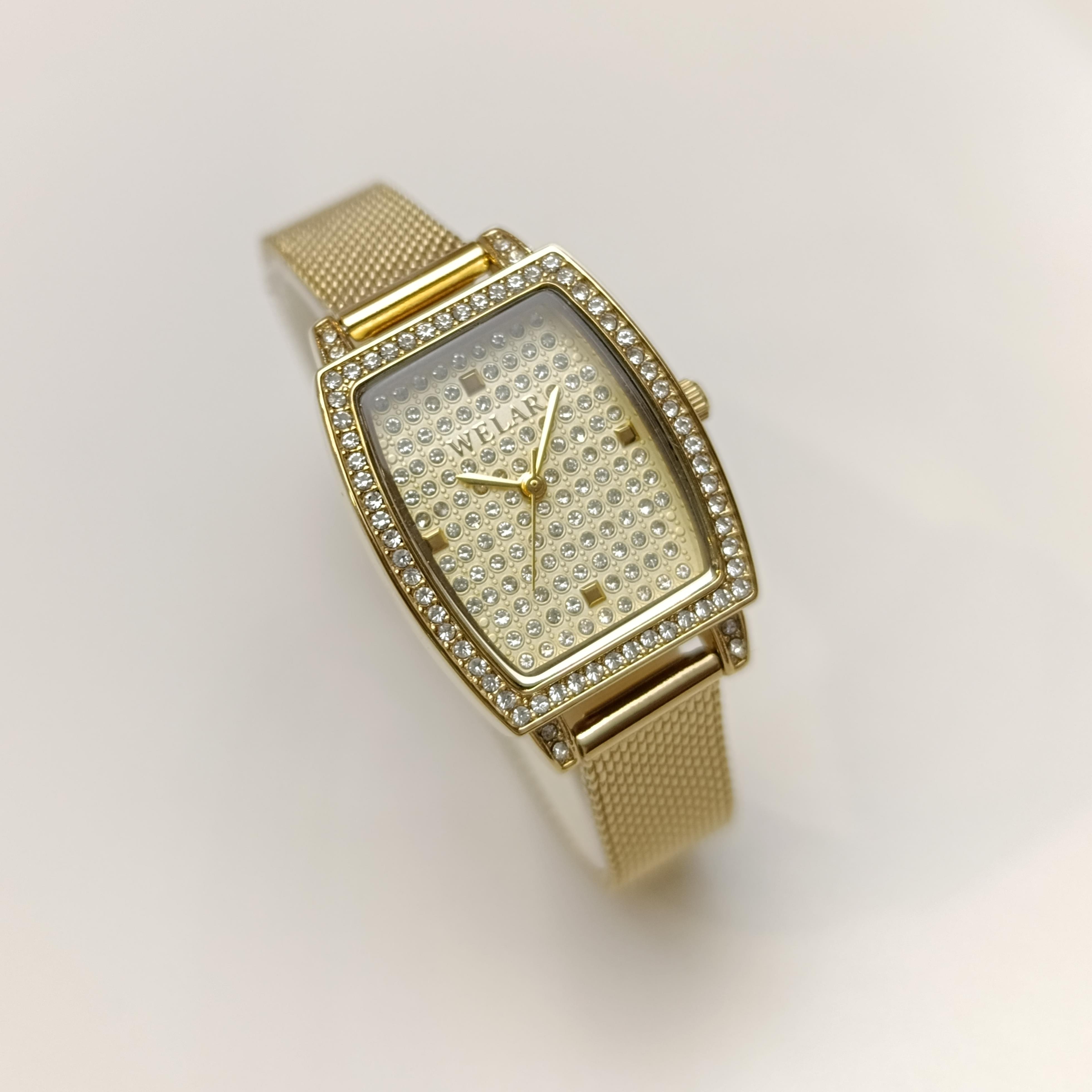 Taşlı Welar Bayan Saat 5 ATM Su Geçirmez Saat HD VİDEOLU