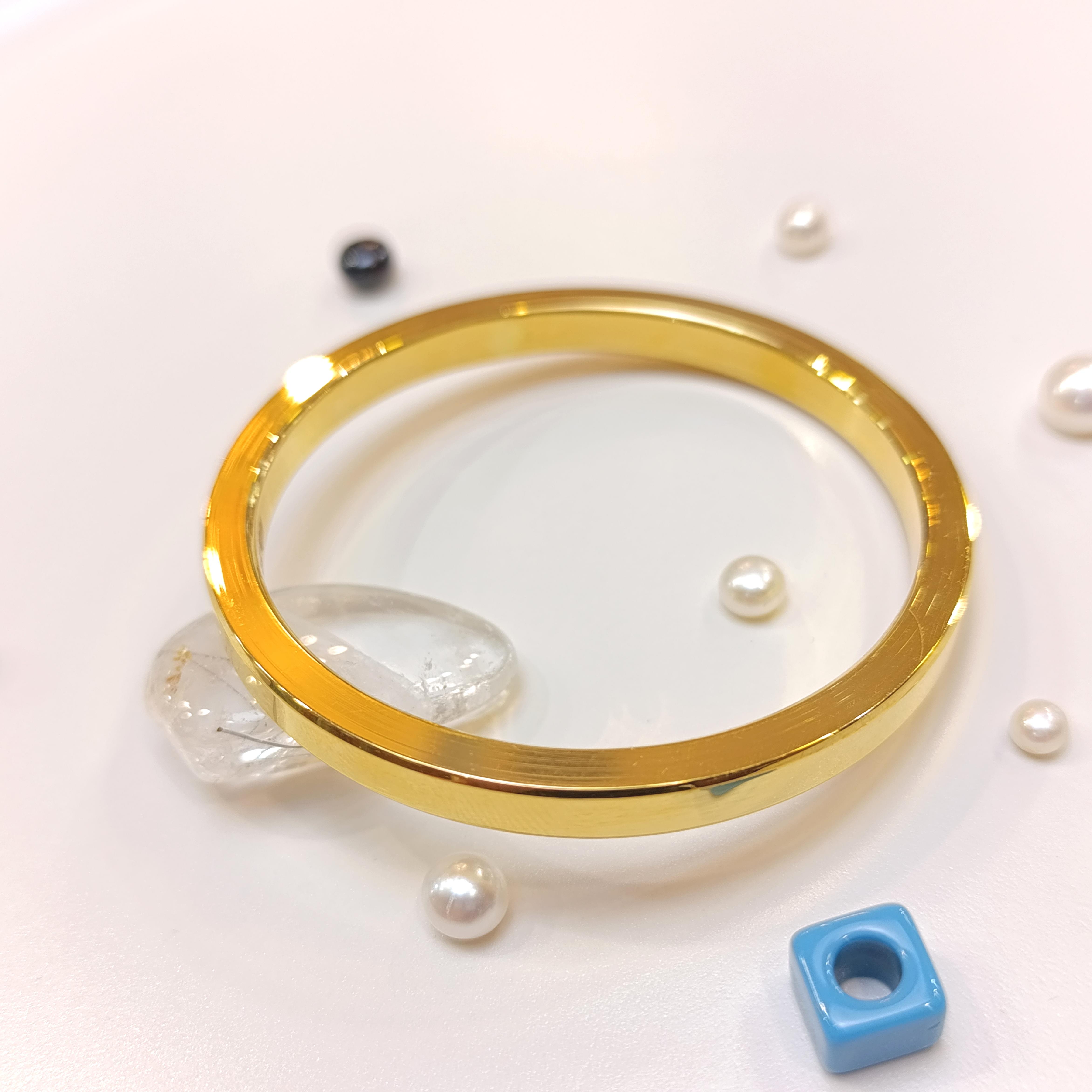 100gr İşçiliksiz 6mm Pahlı Kenarı Yuvarlatılmış Ray Bilezik 22 Ayar  Altın Yatırım ve Tasarruf İçin