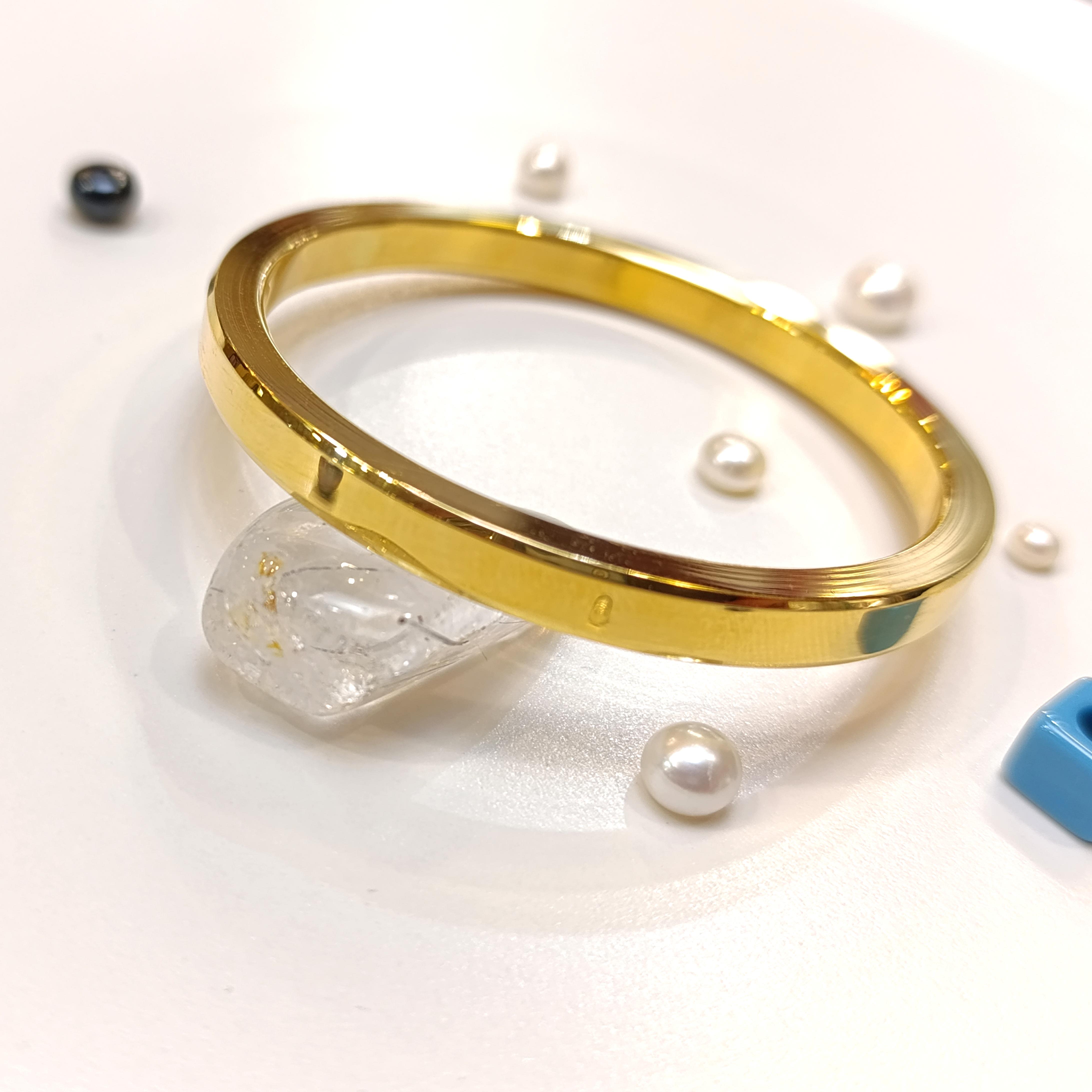 100gr İşçiliksiz 6mm Pahlı Kenarı Yuvarlatılmış Ray Bilezik 22 Ayar  Altın Yatırım ve Tasarruf İçin